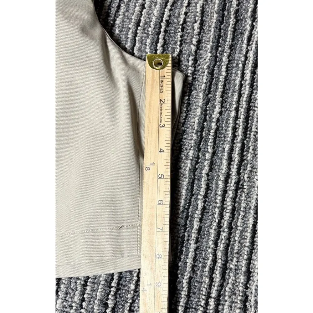 Brooks Brothers Advantage Shorts Pleated Chino Casual Khaki Beige Mens Size 38